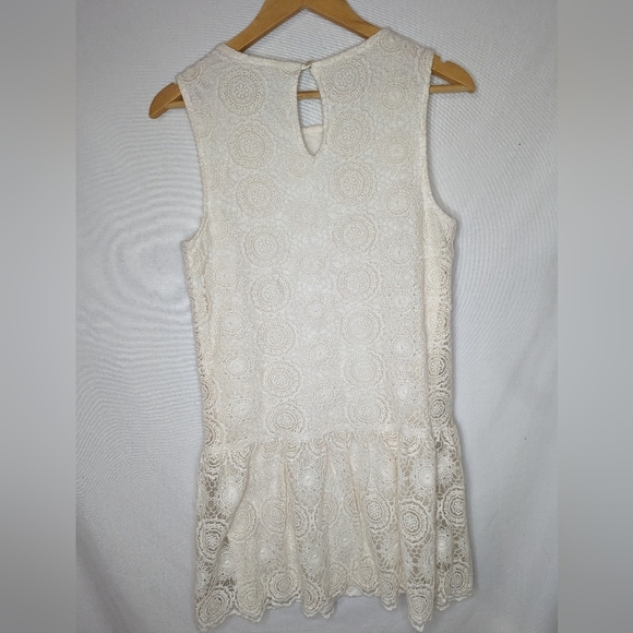 Ella Moss Cream Floral Embroidered Tank Babydoll Dress Size Medium - Picture 4 of 14